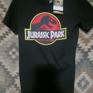 Jurassic Park Black Kids T-Shirt